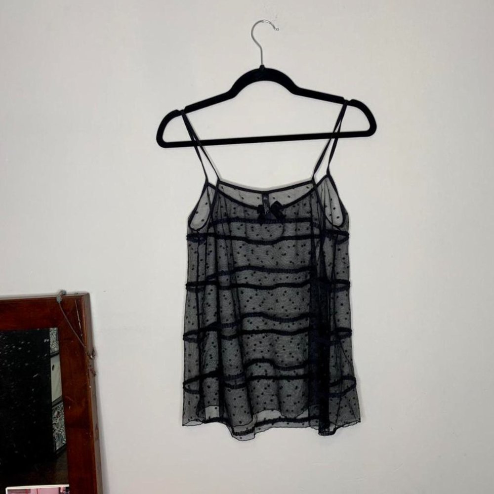 Sz M, 2000s black polka-dotted, Victoria's Secret, Sexy Little Things cami